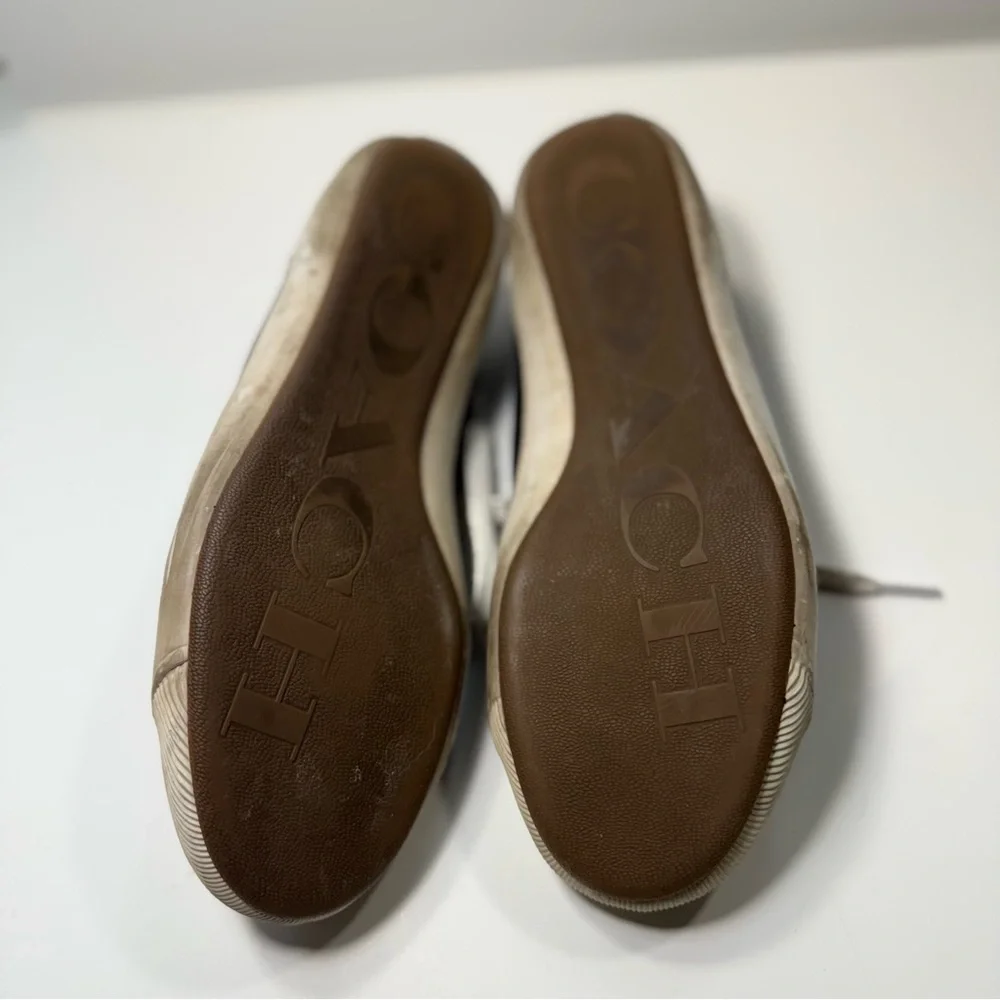 Coach‎ Zorra Signature Monogram Plaid Sneakers w/Sequins Women’s Size 9.5